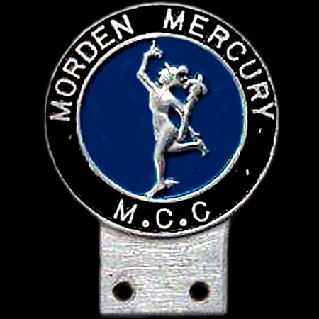 Morden Mercury Motor Cycle Club Car Badge