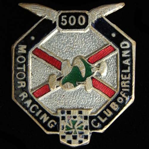 500 Motor Racing Club of Ireland lapel badge