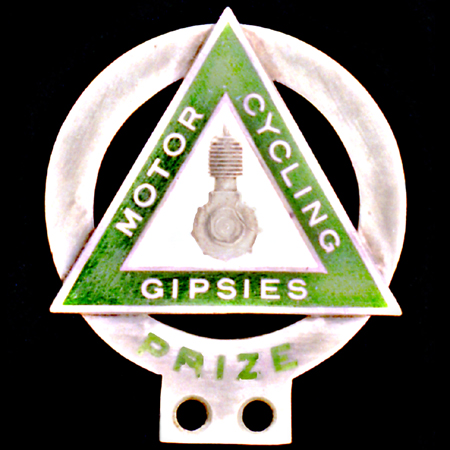 Gipsies Motor Cycling Prize Car Badge