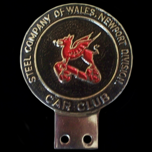 Steel Company of Wales Newport Division Car Club Car Badge