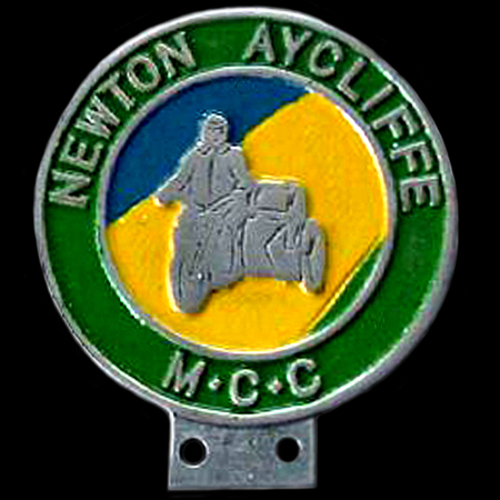 Newton Aycliffe Motor Cycle Club Car Badge