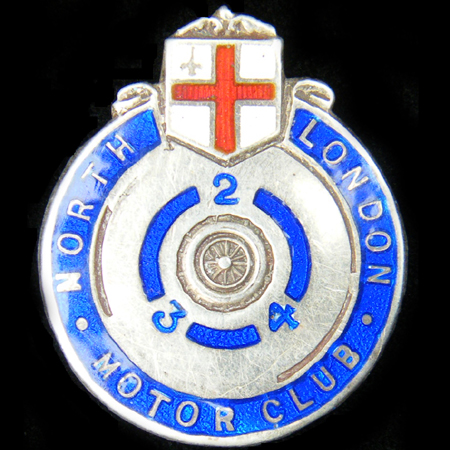 North London Motor Club Lapel Badge 