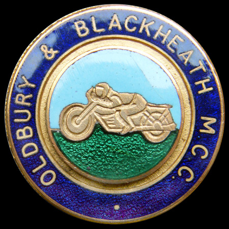 Oldbury & Blackheath Motor Cycle Club Lapel Badge