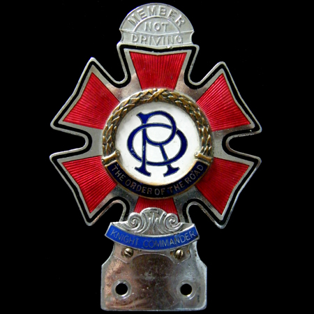 Order of the Road Car Badge