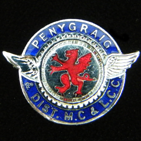 Penygraig & District Motor Cycle & Light Car Club Lapel Badge