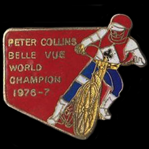 Peter Collins Speedway lapel badge