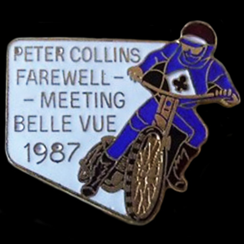 Peter Collins Speedway lapel badge