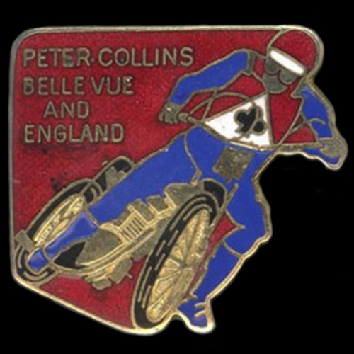 Peter Collins Speedway lapel badge