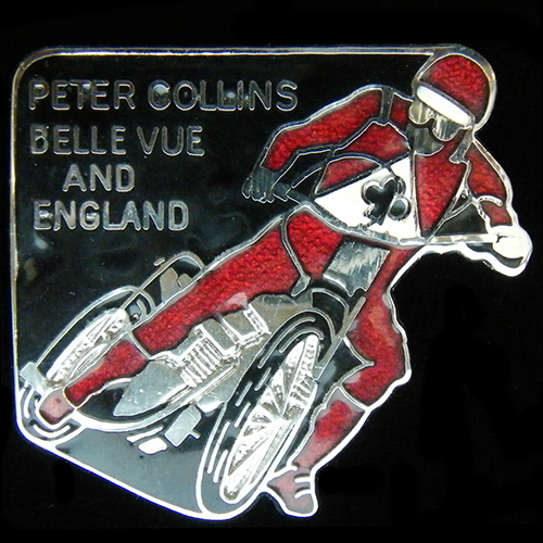 Peter Collins Speedway lapel badge