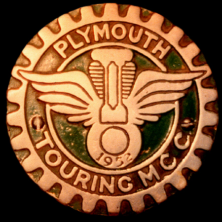 Plymouth Touring Motor Cycle Club Car Badge