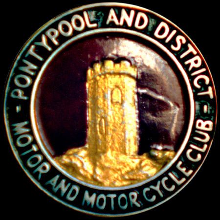Pontypool and District Motor and Motor Cycle Club Car Badge