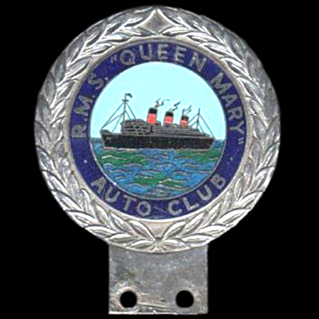 R.M.S. Queen Mary Auto Club Car Badge