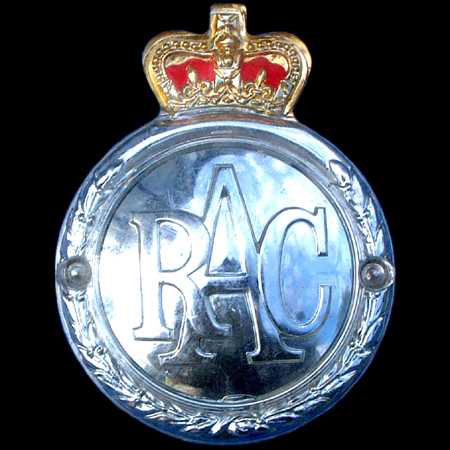 RAC Associate Badges 1954-73 Elizabethan Car Badge