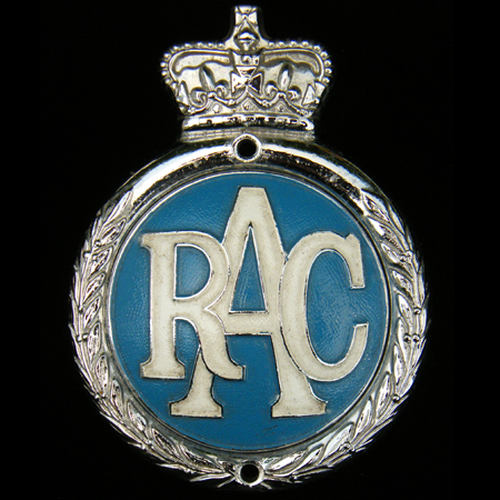 RAC Associate Badges 1954-73 Elizabethan Car Badge