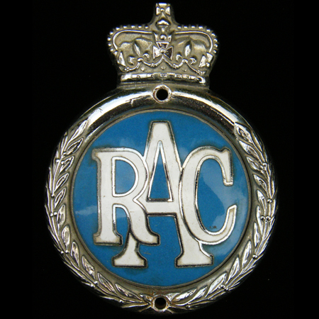 RAC Associate Badges 1954-73 Elizabethan Car Badge