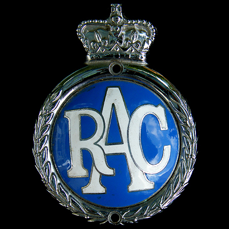 RAC Associate Badges 1954-73 Elizabethan Car Badge