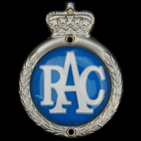 RAC Associate Badges 1954-73 Elizabethan Car Badge