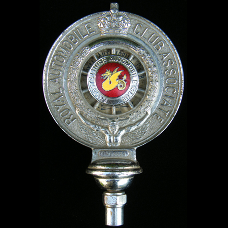 Royal Automobile Club Associate Leicestershire Automobile Club Car Badge