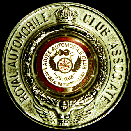 Royal Automobile Club Associate Ladies Automobile Club of Great Britain and Ireland  Car Badge