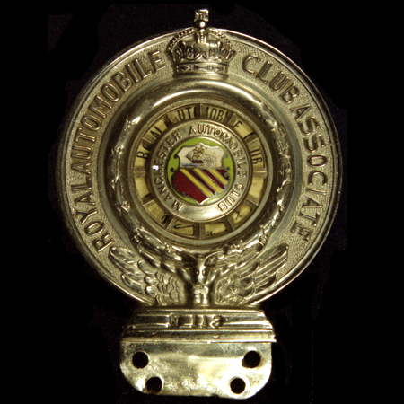 Royal Automobile Club Associate Manchester Automobile Club Car Badge  