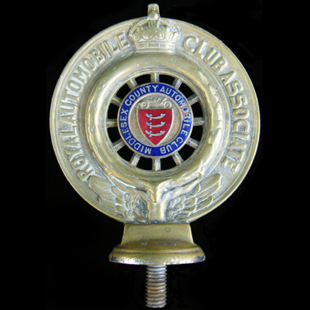 Royal Automobile Club Associate Middlesex County Automobile Club Car Badge