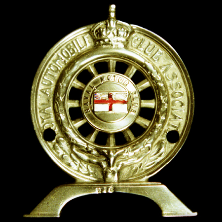 Royal Automobile Club Associate Naval Motor Club Car Badge  