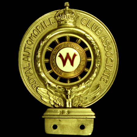 Royal Automobile Club Associate Westmorland Automobile Club Car Badge  