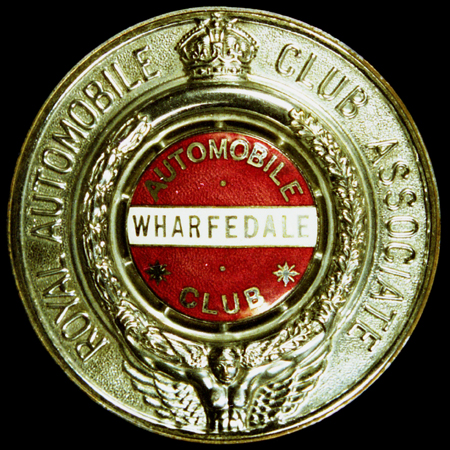 Royal Automobile Club Associate Wharfedale Automobile Club Car Badge  
