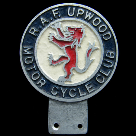 RAF Upwood Motor Cycle Club car badge