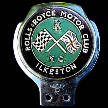 Rolls Royce Motor Club Ilkeston Car Badge