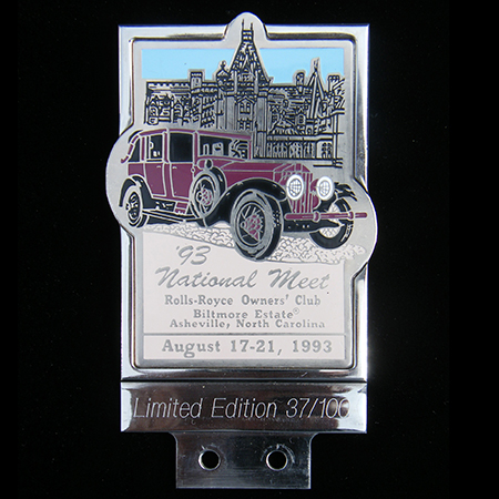 Rolls Royce Owners Club 93 National Meet Car Badge