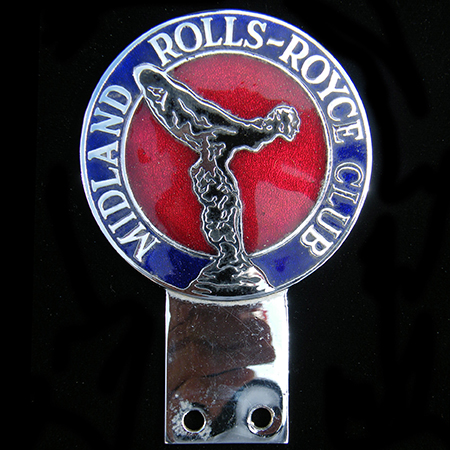 Midland Rolls Royce Club Car Badge