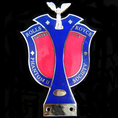  Rolls Royce Owners Club Phantom II Society Car Badge