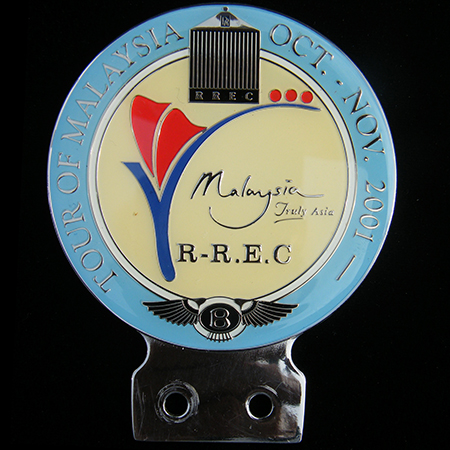 Rolls Royce Enthusiasts Club Tour of Malaysia Car Badge