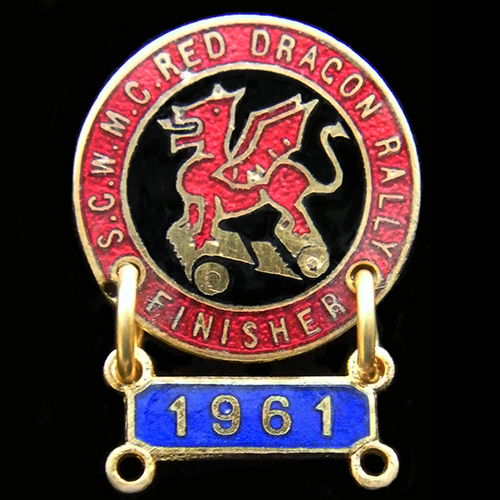 Red Dragon Rally button hole badge 
