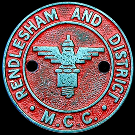 Rendlesham and District Motor Cycle Club Car Badge