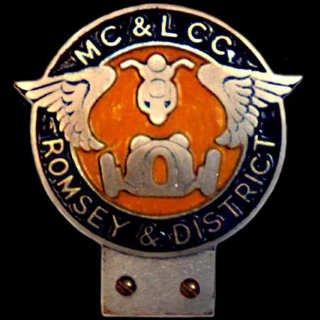 Romsey & District Motor Cycle & Light Car Club Car Badge