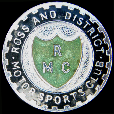 Ross and District Motor Sports Club pin badge