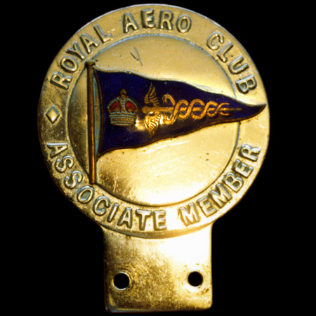 Royal Aero Club Associate Member Car Badge