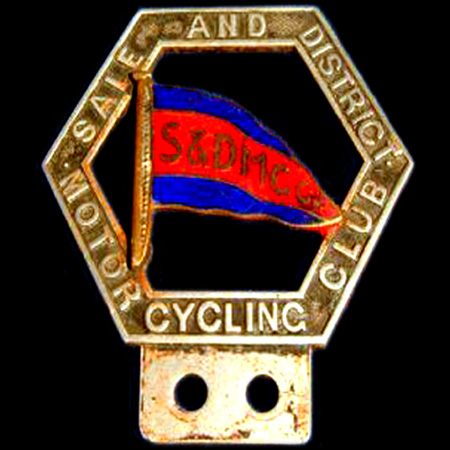 Sale and District Motor Cycling Club Car Badge