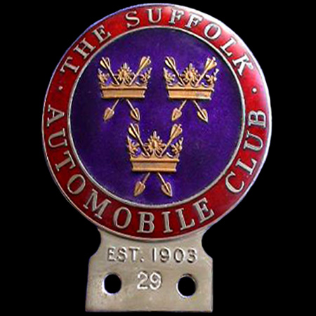 Suffolk Automobile Club Car Badge