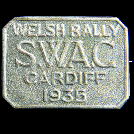 Welsh Motor Rally Cardiff Car Badge