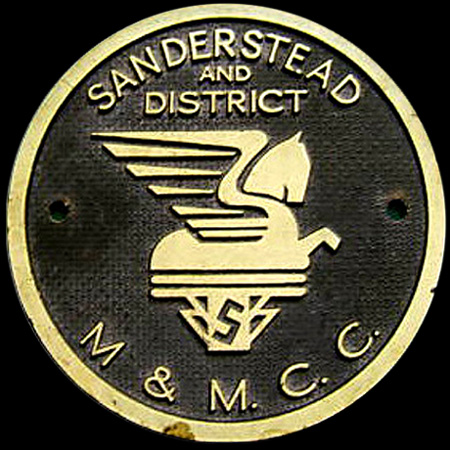 Sanderstead and District Motor  & Motor Cycle Club Car Badge