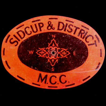 Sidcup & District Motor Cycle Club Car Badge