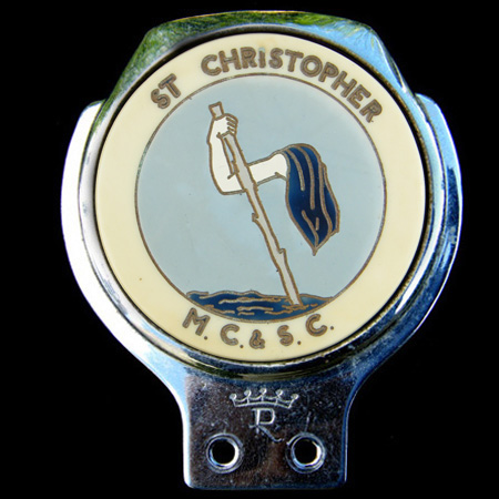 St Christopher Motor Cycle & Scooter Club Car Badge