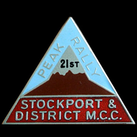Peak Rally pin badge