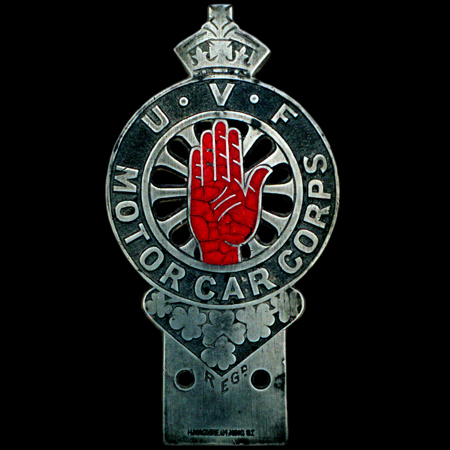 Ulster Volunteer Force Motor Car Corps Car Badge