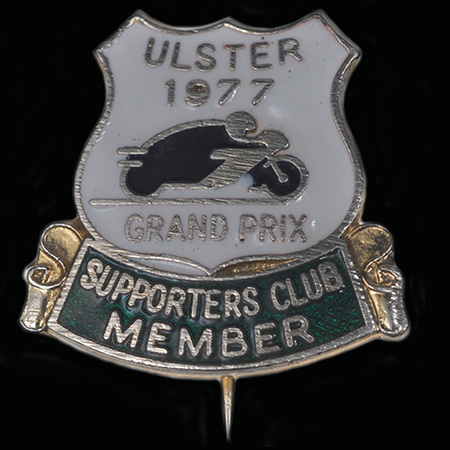 Ulster Grand Prix 1977 Lapel Badge