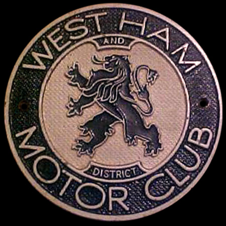 West Ham & District Motor Club Car Badge