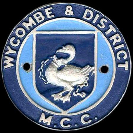 Wycombe & District Motor Cycle Club Car Badge
